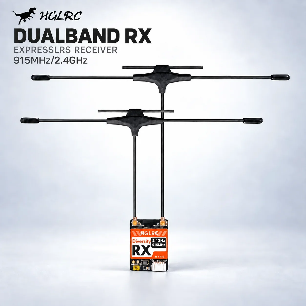 Fpv Drone Antenna - HGLRC ตัวรับสัญญาณ RX ExpressLRS แบบดูอัลแบนด์ 915MHz