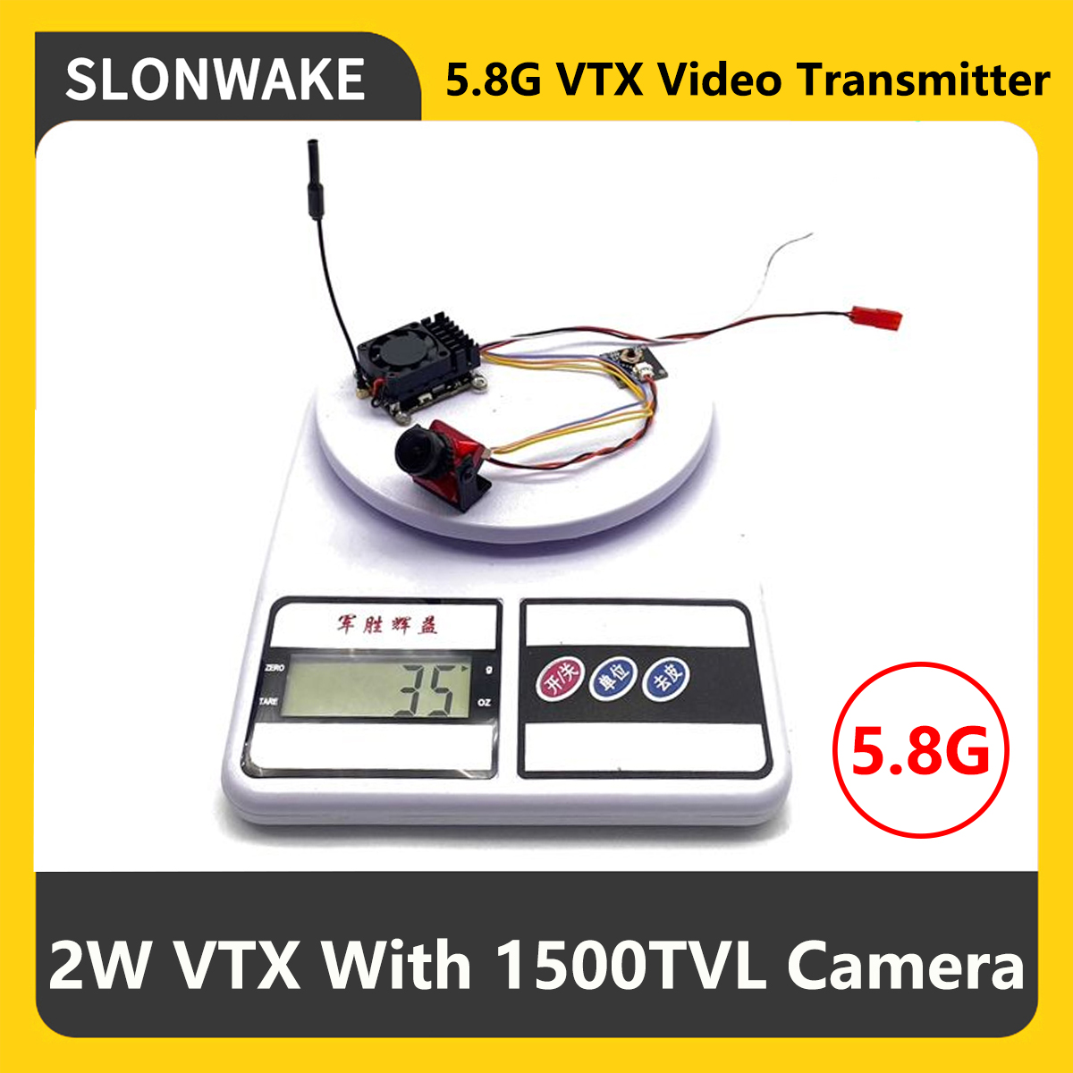 Fpv Drone Frame - SLONWAKE 5.8G 2000mW FPV VTX ตัวส่งสัญญาณพร้อมไมโครโฟนในตัว