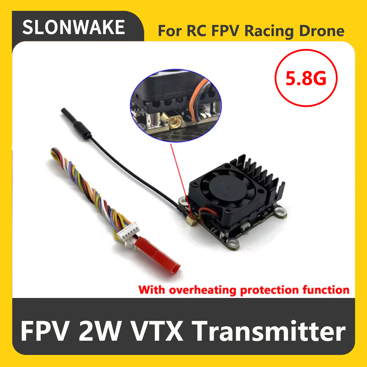 SLONWAKE 5.8G 2000mW FPV VTX ต - Fpv Drone Frame บทวิจารณ์และราคา
